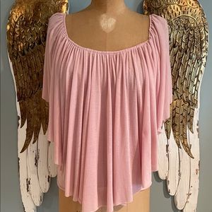 New York & Company Pink Off The Shoulder Blouse